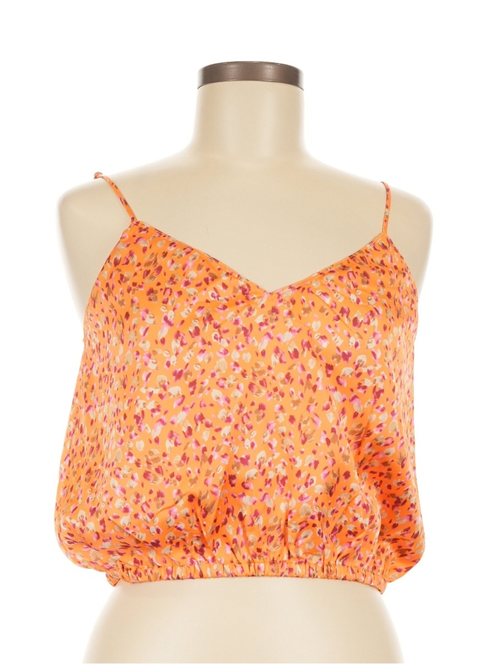 NWT Reset By Jane Silky Amore Top in Orange Multi Size Medium